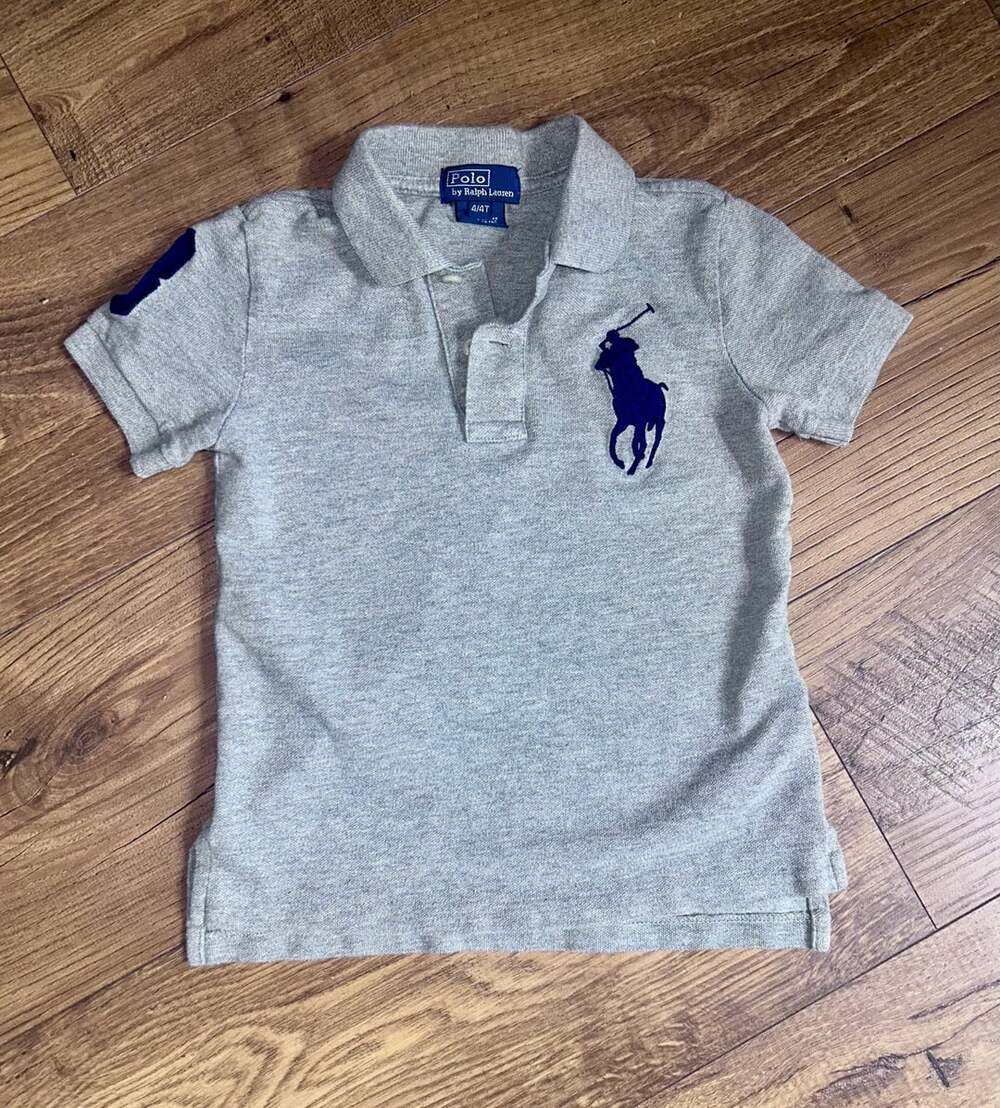 Polo Ralph Lauren Big Pony Polo Shirt Size 4/4T Gray Cotton